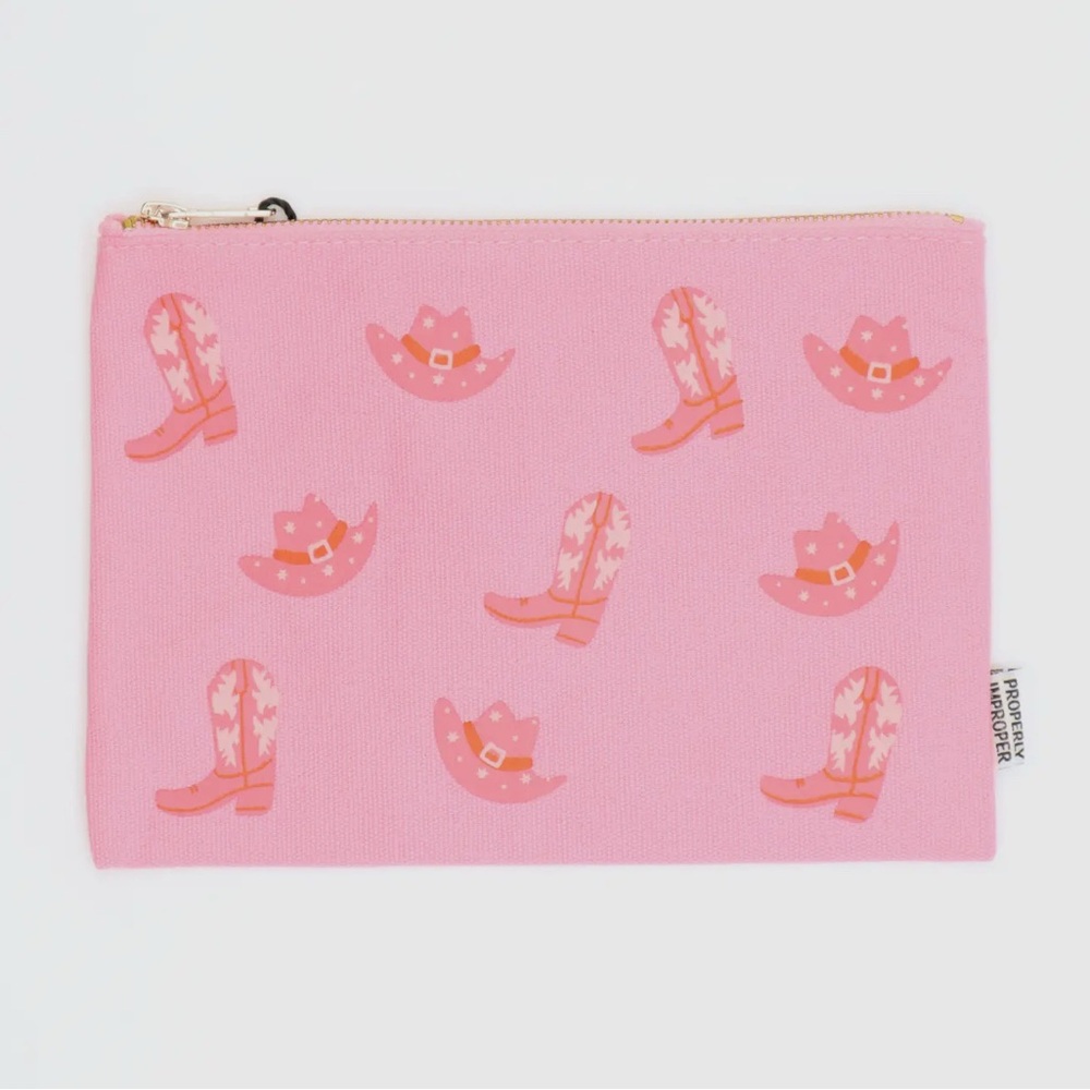 Pink Cowboy Boot and Hat Pouch